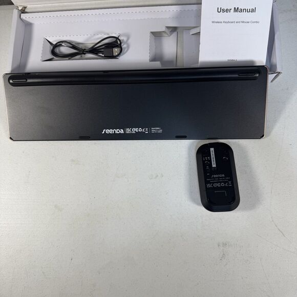 Wireless Bluetooth Keyboard and Mouse Combo USB Dual BT, seenda Rose Gold NEW - Picture 2 of 6